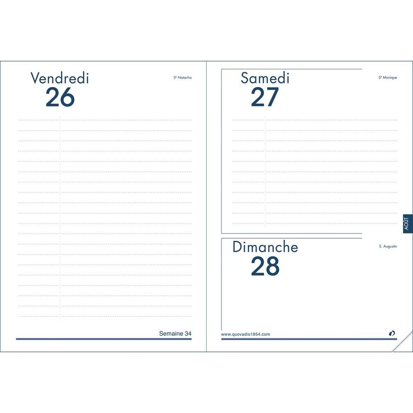 3371010476107-Agenda Club - 1 jour par page - 12 x 17 cm - bronze - Quo Vadis-P_405114979_2-1
