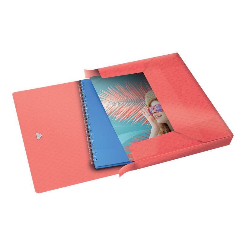 4049793075693-Esselte Colour'Breeze - Boîte de classement - dos 40 mm - corail translucide-P_405118913_3-2
