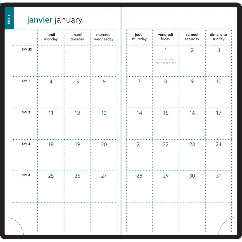 3660942078023-Agenda de poche Mini Labo - 1 semaine sur 2 pages - 9 x 17,5 cm - bleu - Exacompta--3