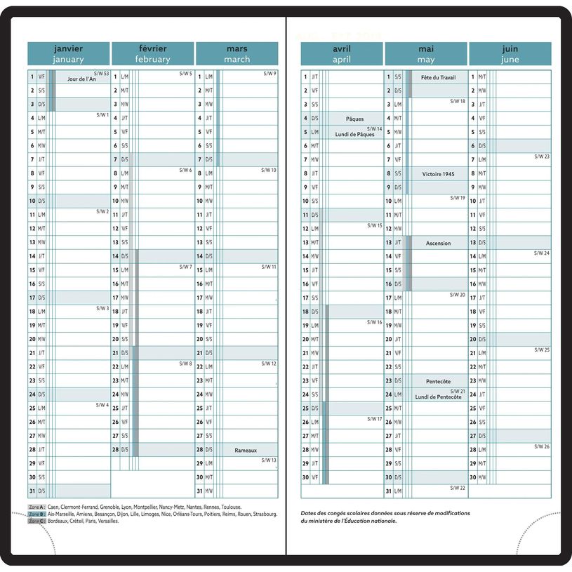 3660942078023-Agenda de poche Mini Labo - 1 semaine sur 2 pages - 9 x 17,5 cm - bleu - Exacompta--4