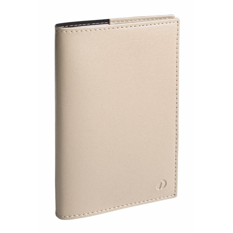 3371010488674-Agenda de poche Soho Carla Prestige avec répertoire - 1 semaine sur 2 pages - 8 x 10,5 cm - beige - Qu--0