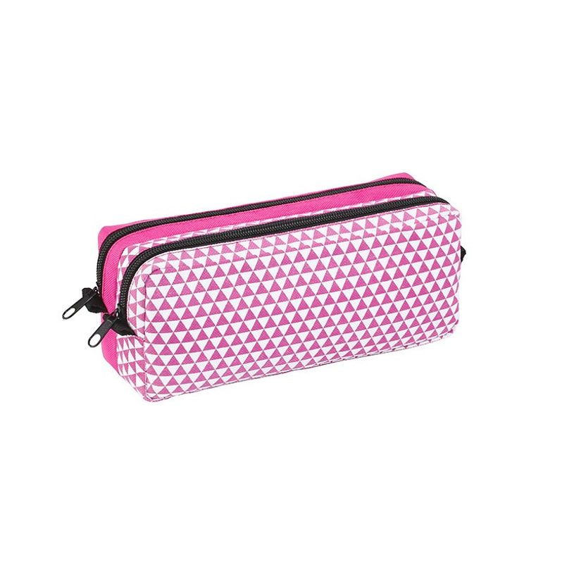 3135250993516-Trousse rectangulaire Kaleo - 2 compartiments - rose - Viquel-P_405128732_1-0