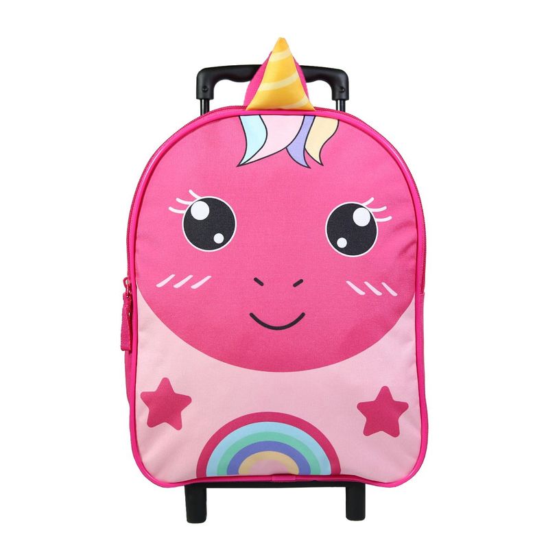 3666311016269-Sac maternelle à roulettes Kids Licorne - 1 compartiment - rose - Bagtrotter-P_405128764_1-0