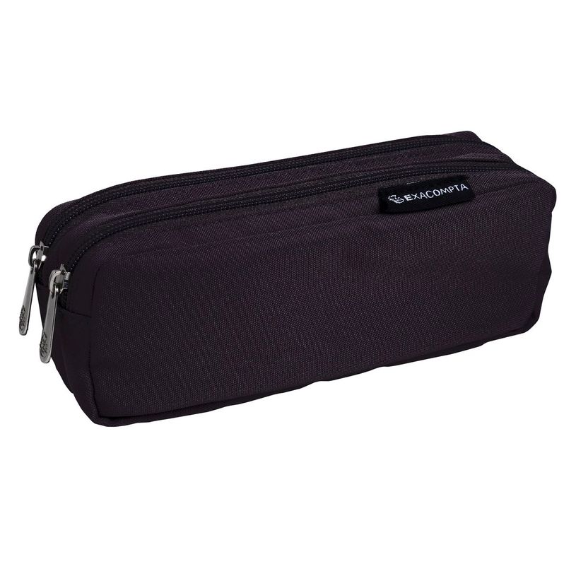 3130630527503-Trousse rectangulaire Dobble - 2 compartiments - noir - Exacompta-P_405129078_1-0