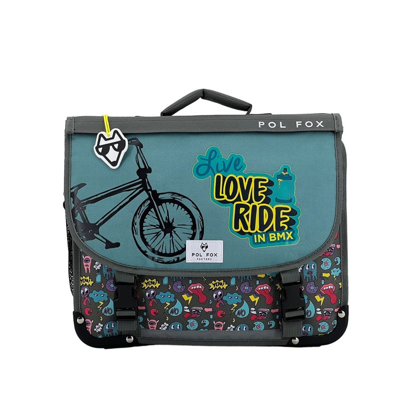 3663842007964-Cartable réversible Ride 41 cm - 2 compartiments - vélo - Pol Fox-P_405129125_1-0