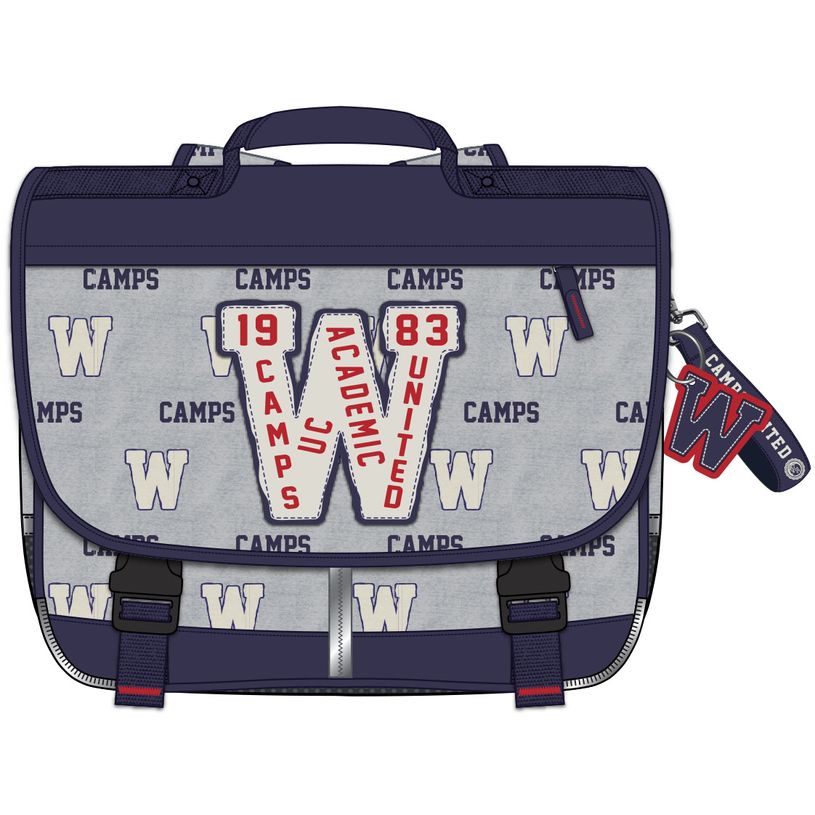 3661507323633-Cartable Camps Warriors 38 cm - 2 compartiments - gris - Kid'Abord-P_405129163_1-0