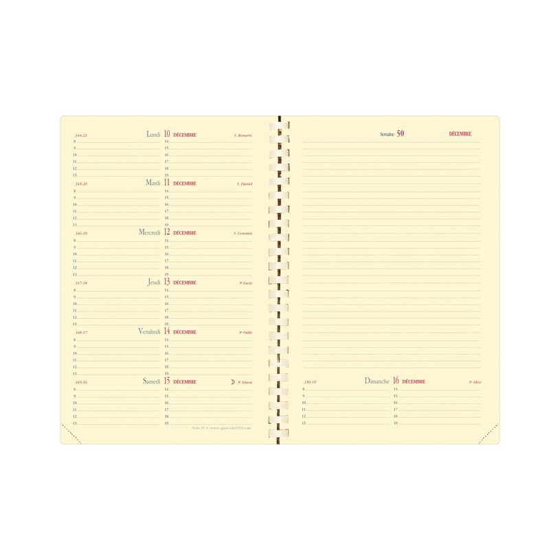 3371010480999-Agenda spiralé Impala Note 15 avec répertoire - 1 semaine sur 2 pages - 10 x 15 cm - rou-P_405133147_2-1
