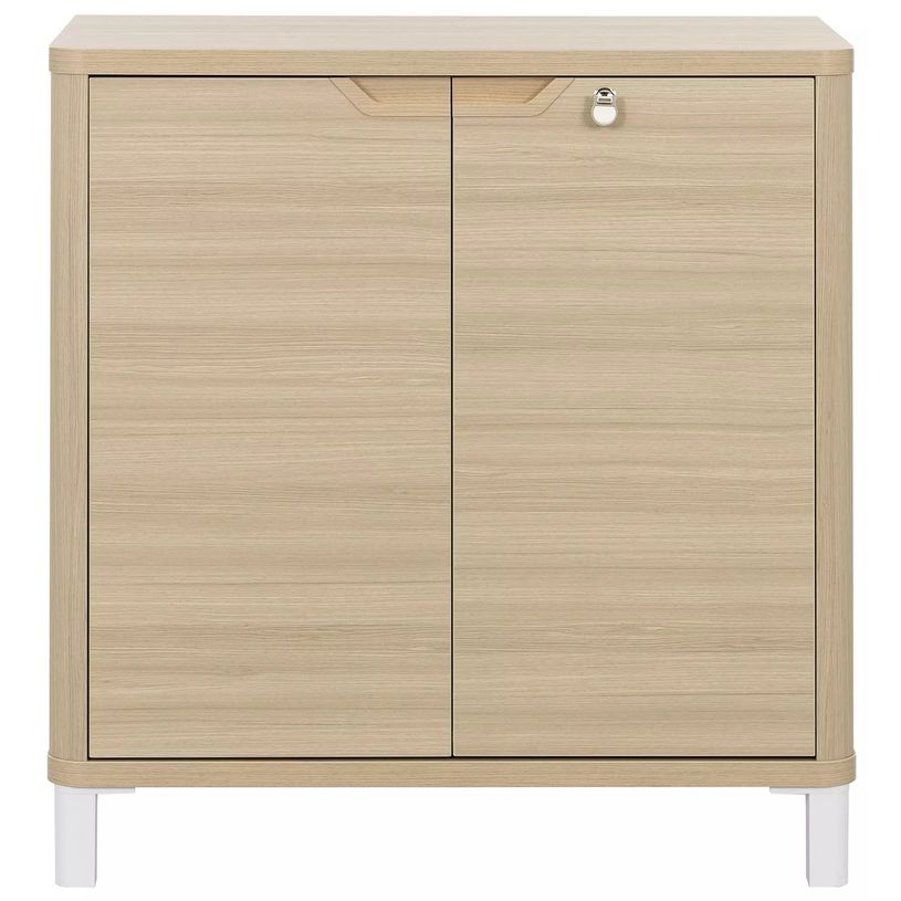 3483600819536-Rangement bas ABSOLU - L81 x H83 x P45 - 2 portes - Chêne structuré-P_405137461_2-1