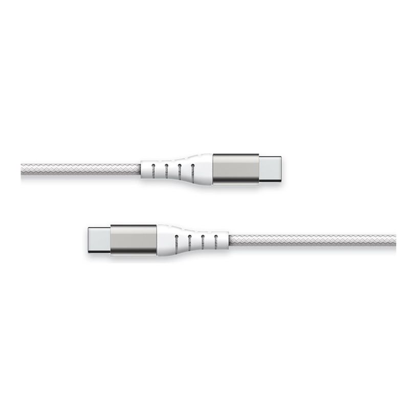 3571211493723-Force Power Lite -  Câble renforcé - USB-C/USB C - 1.2 m - 3A - Blanc - Garanti à vie-P_405141712_2-0