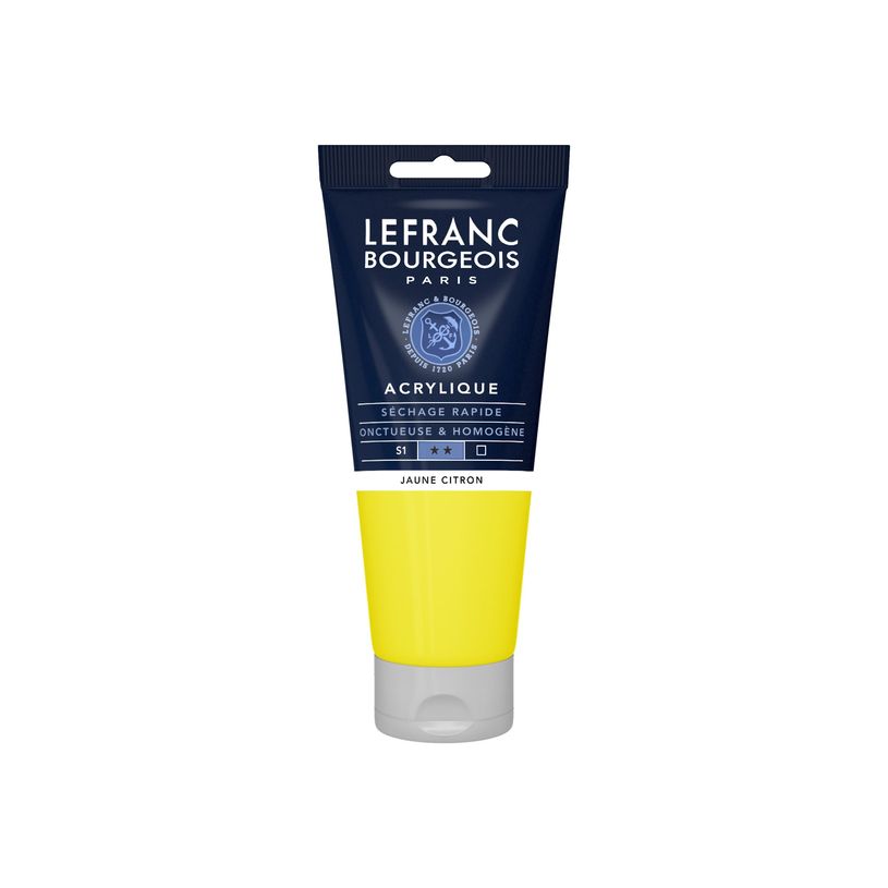 3013643003779-Lefranc Bourgeois - Peinture acrylique - jaune citron - 200 ml-P_405146468_1-0