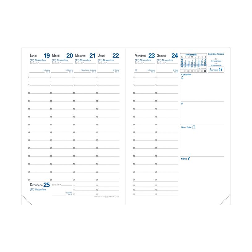 3371010500222-Agenda Gaïa Affaires - 1 semaine sur 2 pages - 10 x 15 cm - violet parme - Quo Vadis-P_405148553_2-1
