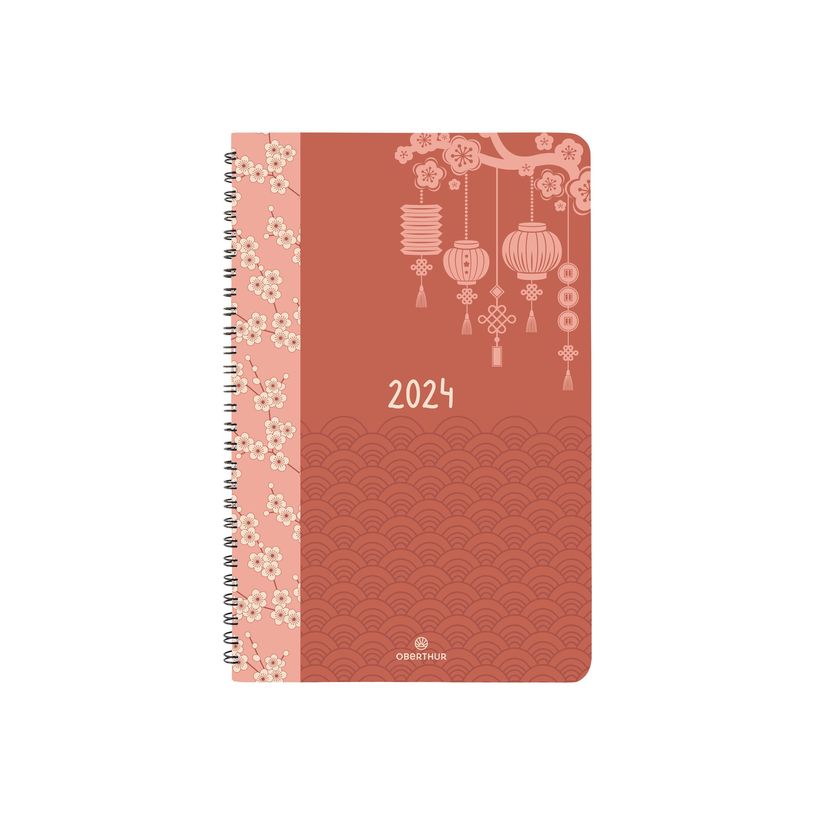 3664447205274-Oberthur Tokyo - Agenda 1 semaine sur 2 pages - 16 x 24 cm - lanternes-P_405148943_1-0