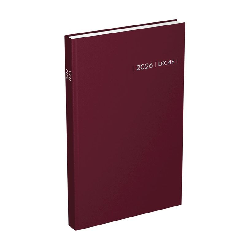 3147280262197-Lecas Carré Travers - Agenda 1 jour par page - 14 x 22 cm - rouge--0