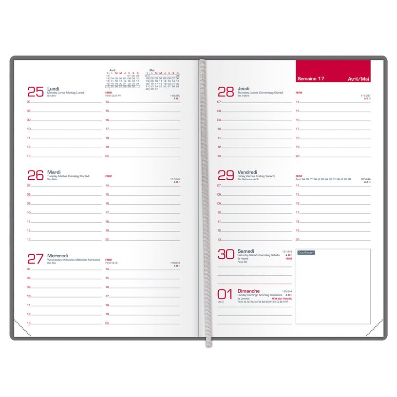 3147280267055-Agenda Ophio - 1 semaine sur 2 pages - 10 x 15 cm - noir - Oxford-P_405149654_2-1
