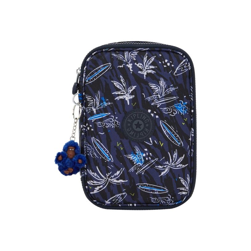 0196248792750-Kipling - Trousse taille L - polyester recyclé - surf sea prt-P_405152379_1-0