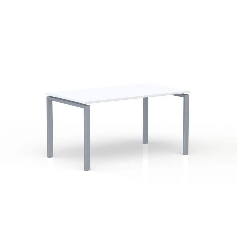 3617350005776-Bureau CONECT - L140 x P80 cm - plateau blanc - pieds gris-P_405153629_1-0