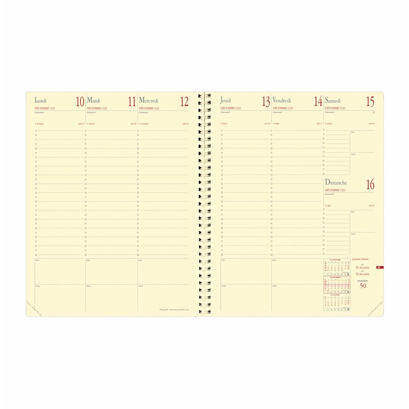 3371010482085-Agenda spiralé Impala Manager avec répertoire - 1 semaine sur 2 pages - 21 x 27 cm - rou-P_405153901_2-1