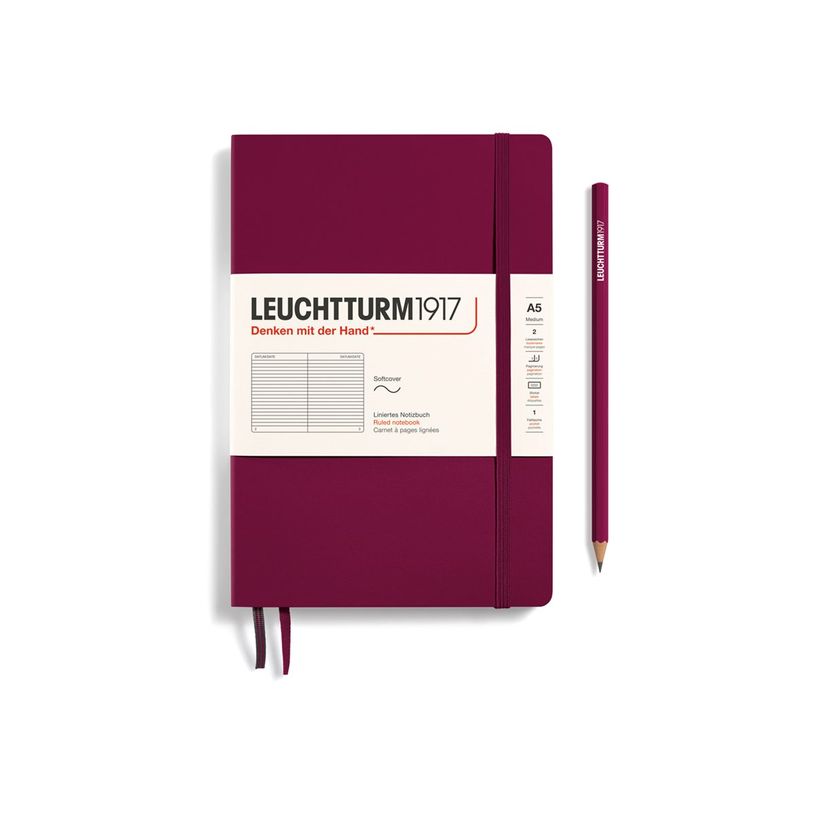 4004117582875-Leuchtturm1917 - Carnet de notes souple A5 - ligné - bordeaux-P_405155376_1-0