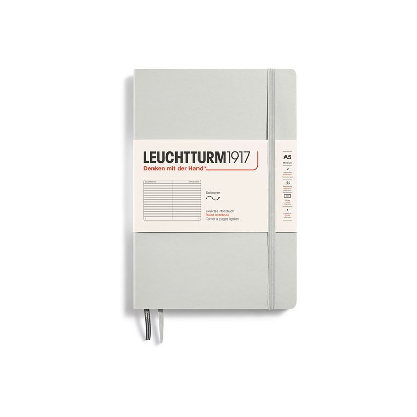 4004117626029-Leuchtturm1917 - Carnet de notes souple A5 - ligné - gris clair-P_405155385_1-0
