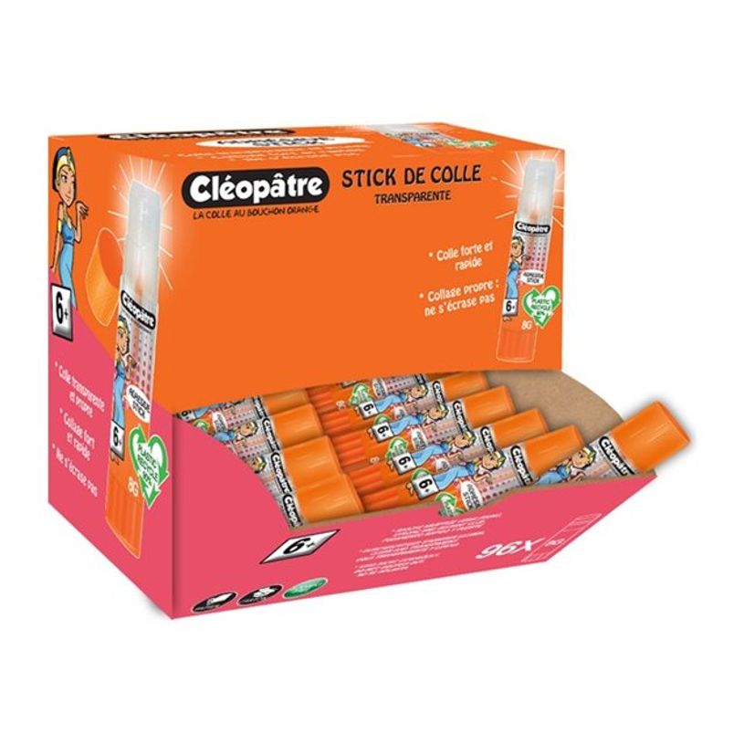 3134725017573-Cléopâtre Cléostick - 96 Bâtons de colle - 8 g - transparent-P_405155993_5-0