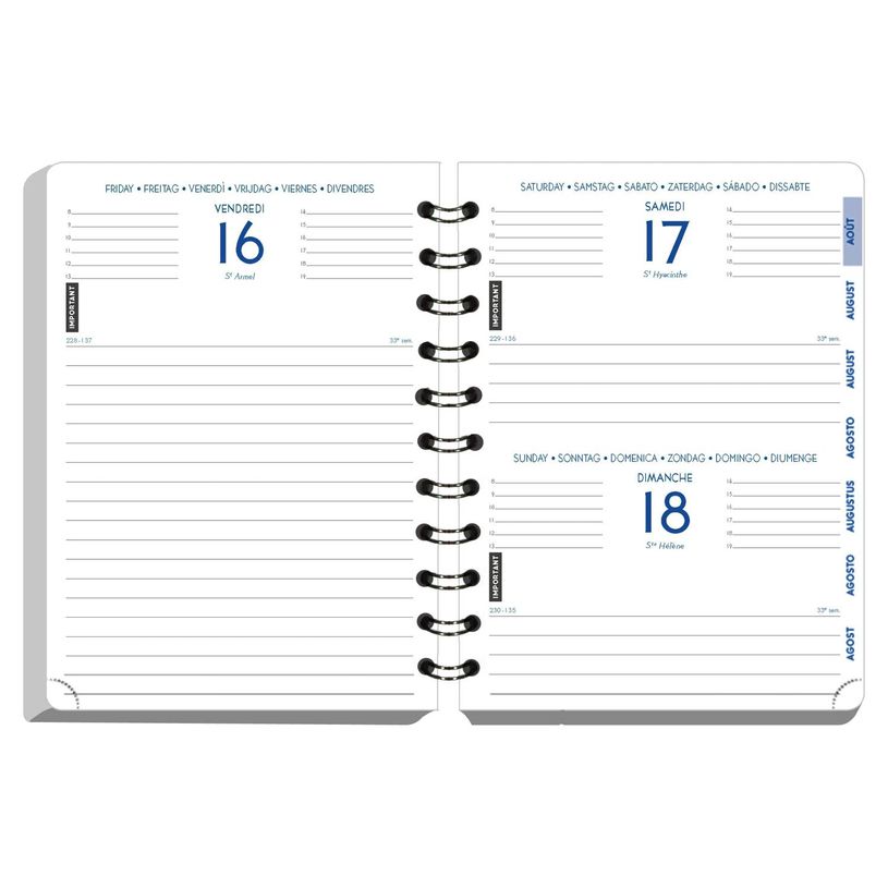 3660942084109-Agenda à spirale Elise - 1 jour par page - 12 x 17 cm - rose - Exacompta-P_405161234_2-1