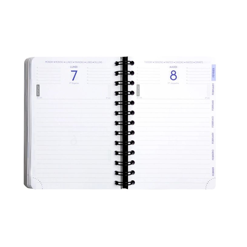 3660942061483-Agenda à spirale Black&Color - 1 jour par page - 12 x 17 cm - noir - Exacompta-P_405161253_2-1