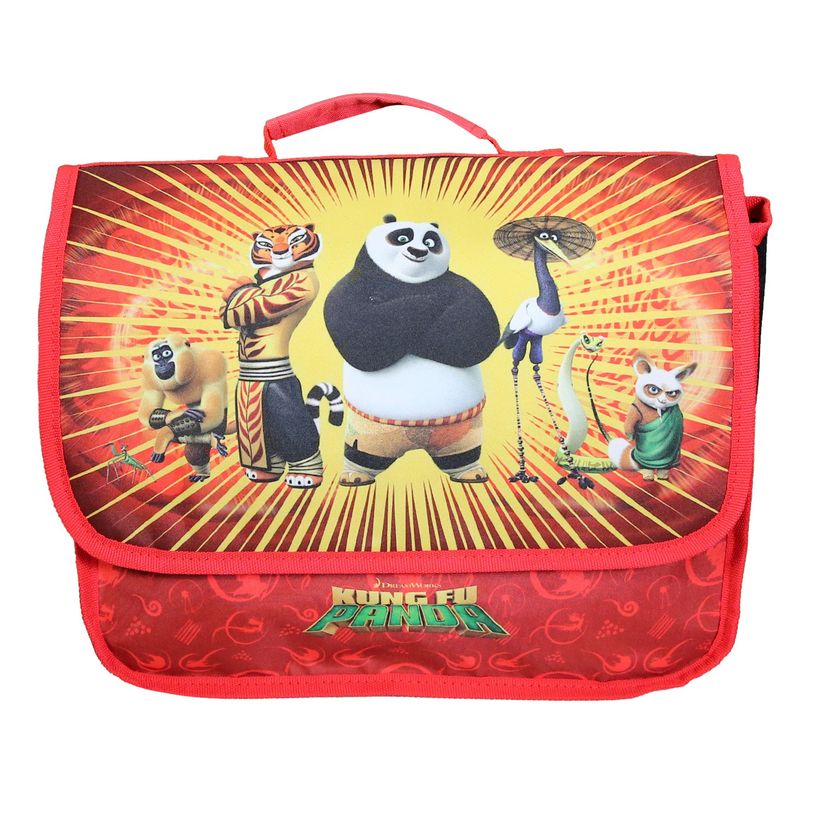 3666311022277-Cartable maternelle Kung Fu Panda - 1 compartiment - rouge - Bagtrotter-P_405163909_1-0