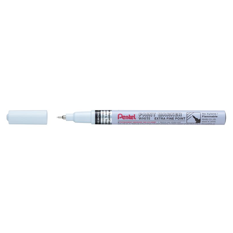 0884851025364-Pentel PAINT SUPER - Marqueur permanent - pointe extra fine - blanc--0