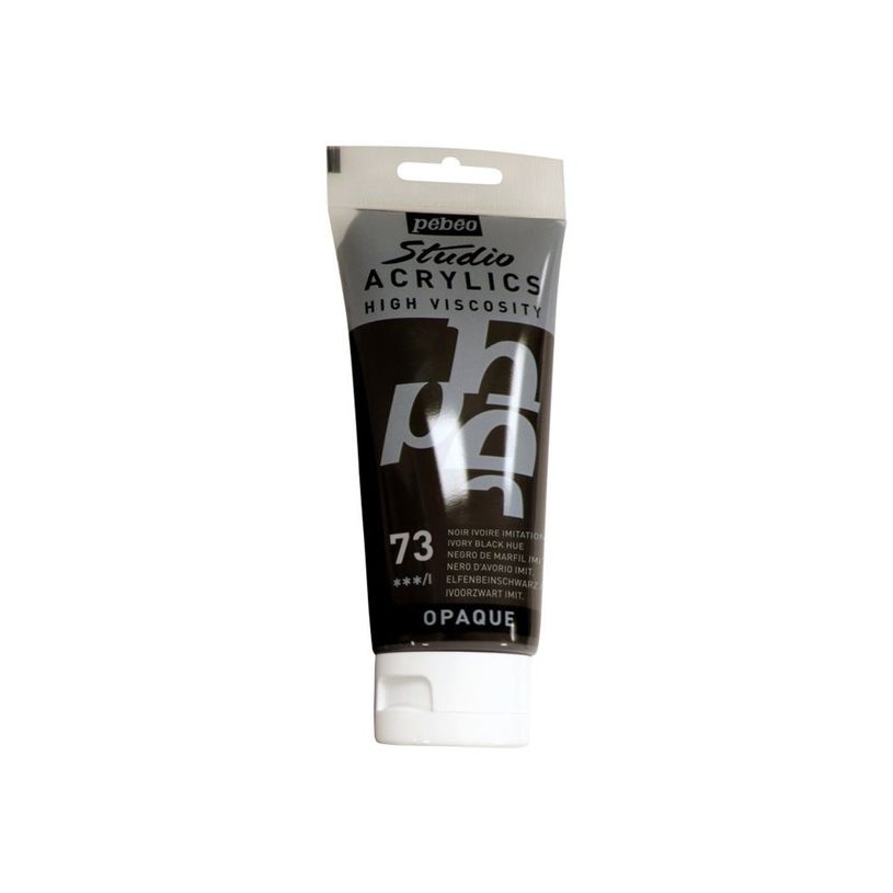 3167868310737-Pebeo Studio Acrylics High Viscosity 73 - Peinture acrylique - imitation noir ivoire - 100-P_405177300_1-0