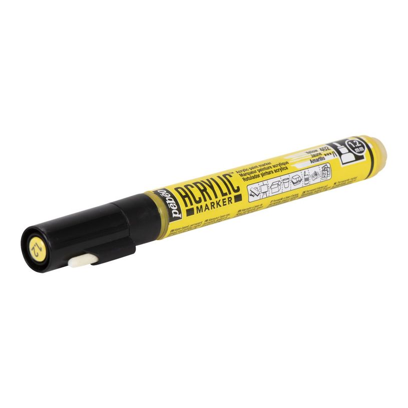 3167862057027-Pebeo Acrylic - Marqueur - pointe fine - jaune-P_405177336_2-1