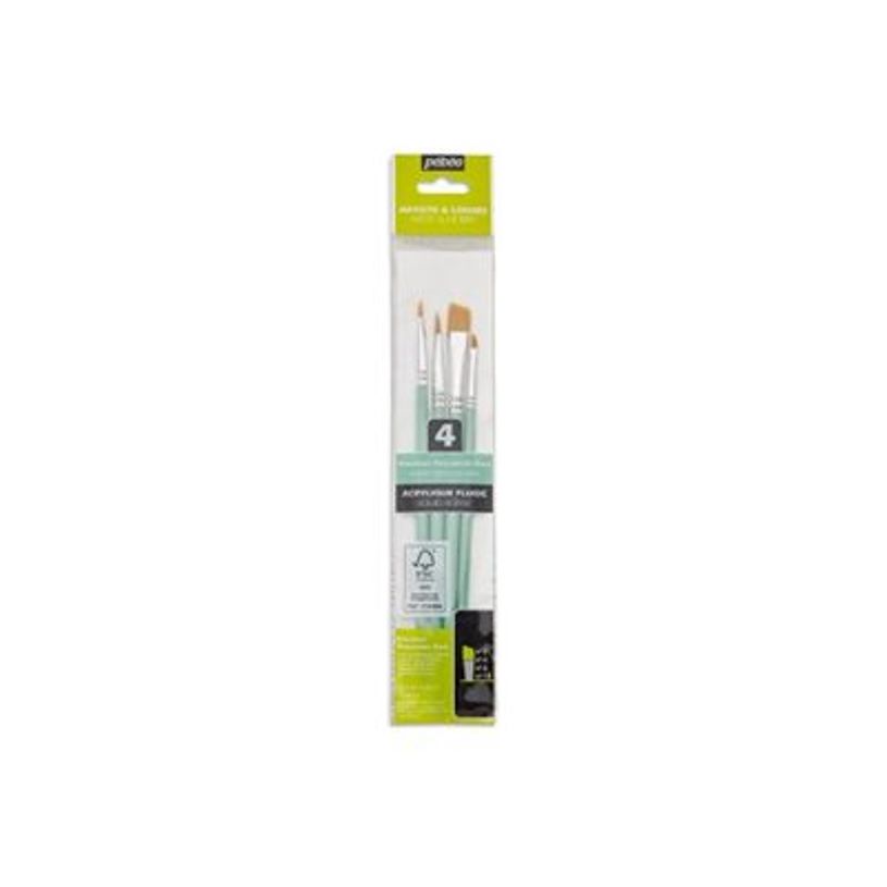 3167869523044-Pebeo - Lot de 4 pinceaux - biseau - taille : 4, 6, 8, 12-P_405177359_1-0