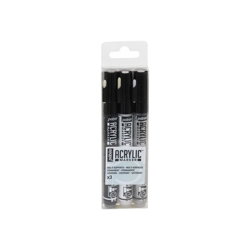 3167862055306-Pebeo - Pack de 3 marqueurs - blanc, argent précieux, noir-P_405177384_1-0