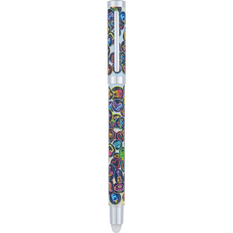 3664447143255-Stylo roller gomme Arcade - 5 decors assortis - Oberthur-P_405181065_4-3