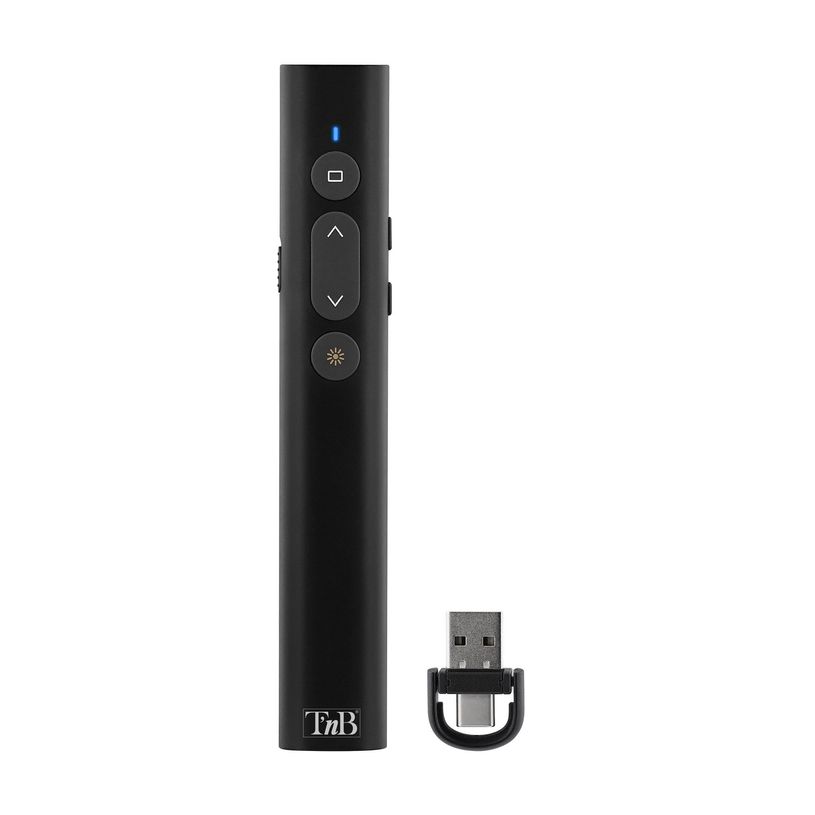3303170114001-TNB - Pointeur laser de présentation - rechargeable USB-A & USB-C - noir--1