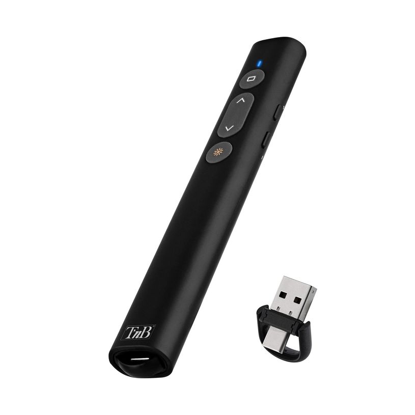 3303170114001-TNB - Pointeur laser de présentation - rechargeable USB-A & USB-C - noir--2