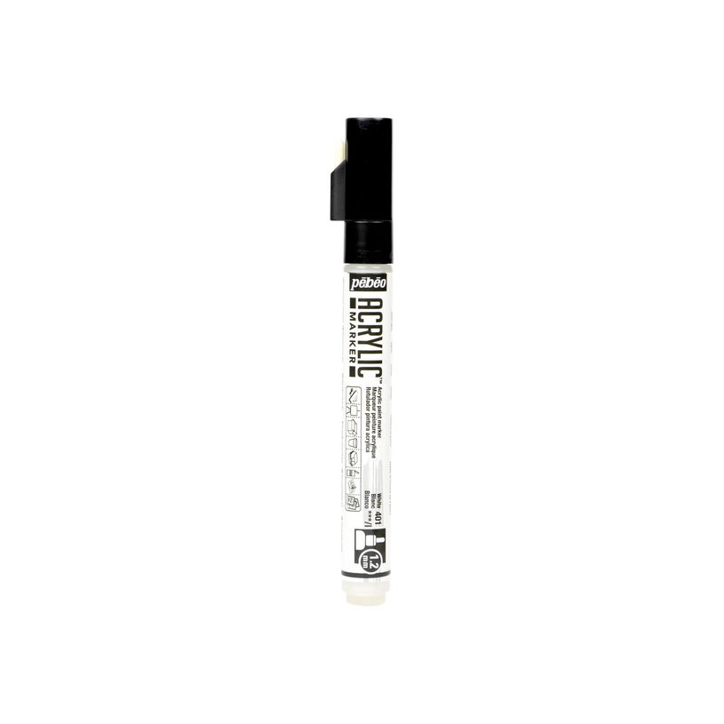 3167862057010-Pebeo Acrylic - Marqueur - blanc - encre acrylique à base d'eau - 1.2 mm - fin-P_405183323_1-0