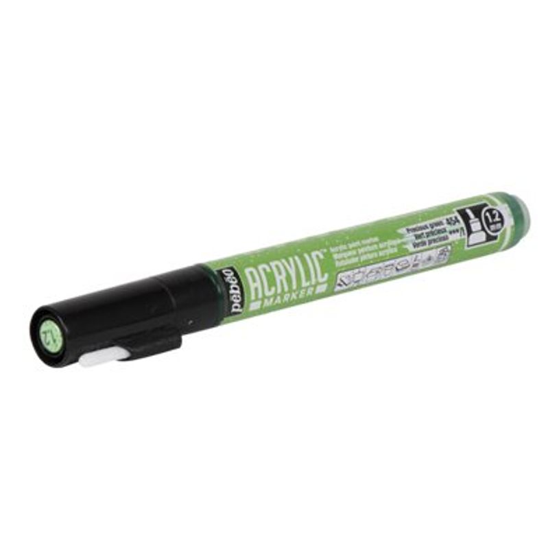 3167862057546-Pebeo Acrylic - Marqueur - vert précieux - encre acrylique à base d'eau - 1.2 mm - fin-P_405183326_2-1