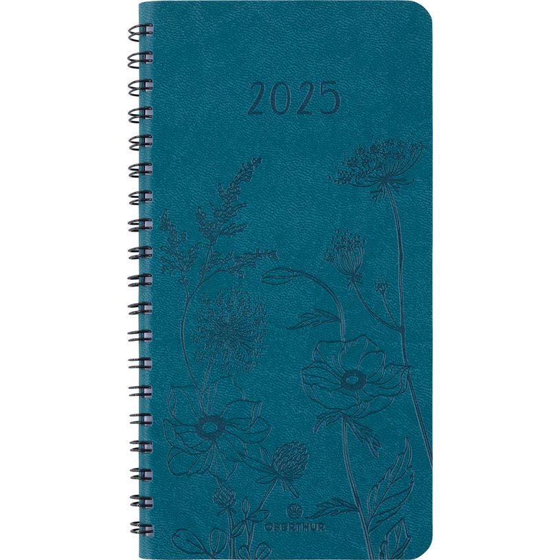 3664447205038-Agenda de poche spiralé Primrose - 1 semaine sur 2 pages - 9,5 x 17 cm - vert canard - Ob-P_405186344_1-0