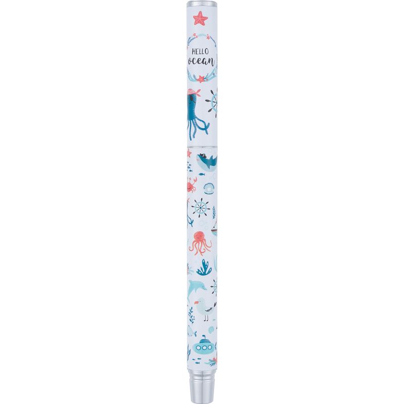 3664447169880-Stylo roller a cartouche Marin - 5 decors assortis- Oberthur-P_405188848_1-0