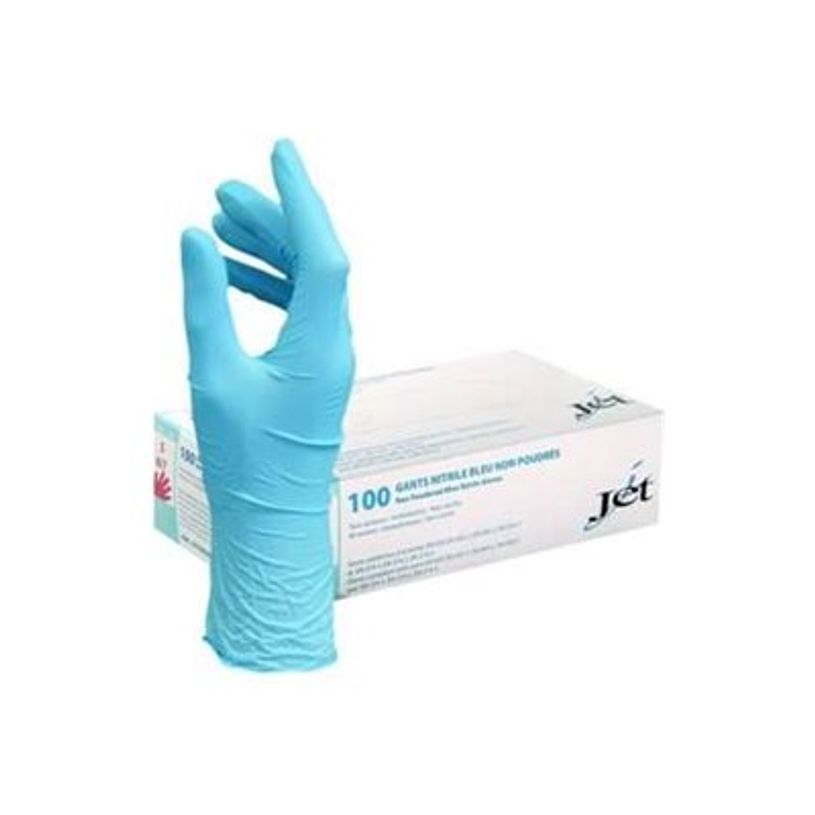 3378927596003-JET - Gants - taille : 10 - caoutchouc nitrile - bleu (pack de 100)-P_405221929_1-0