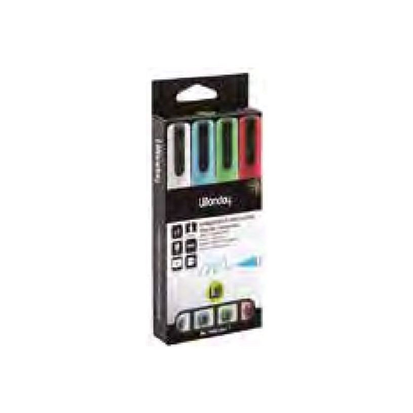 3701254713384-Wonday - Ensemble de marqueurs - non permanent - rouge, bleu, vert, blanc - craie liquide -P_405223526_2-0