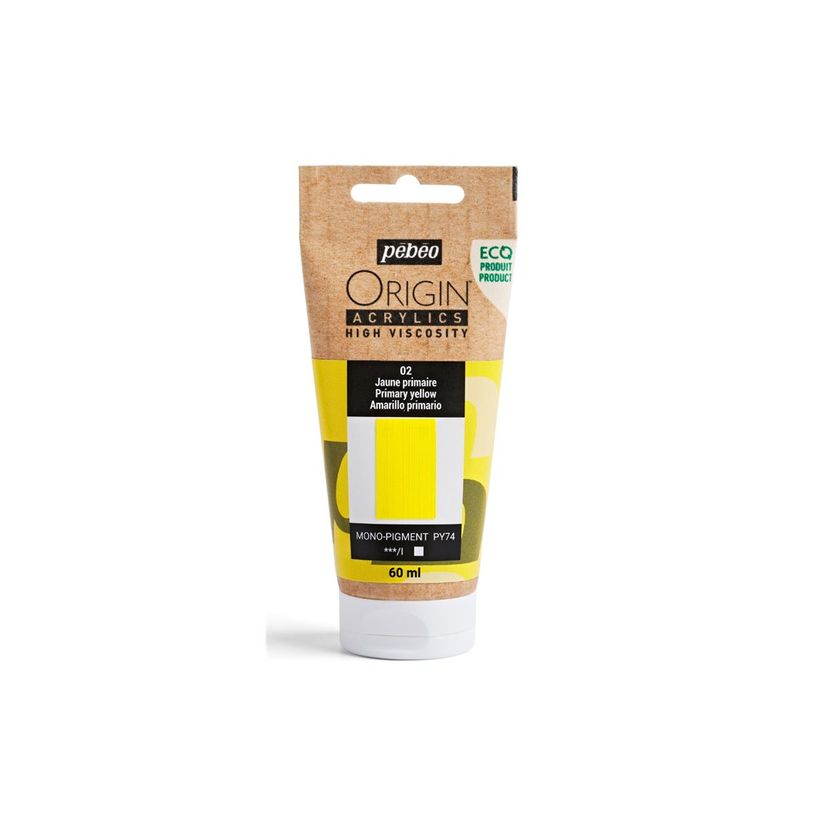 3167868170027-Pebeo Origin - Peinture - acrylique à base d'eau - jaune primaire - transparent - mat - 6-P_405223775_2-0