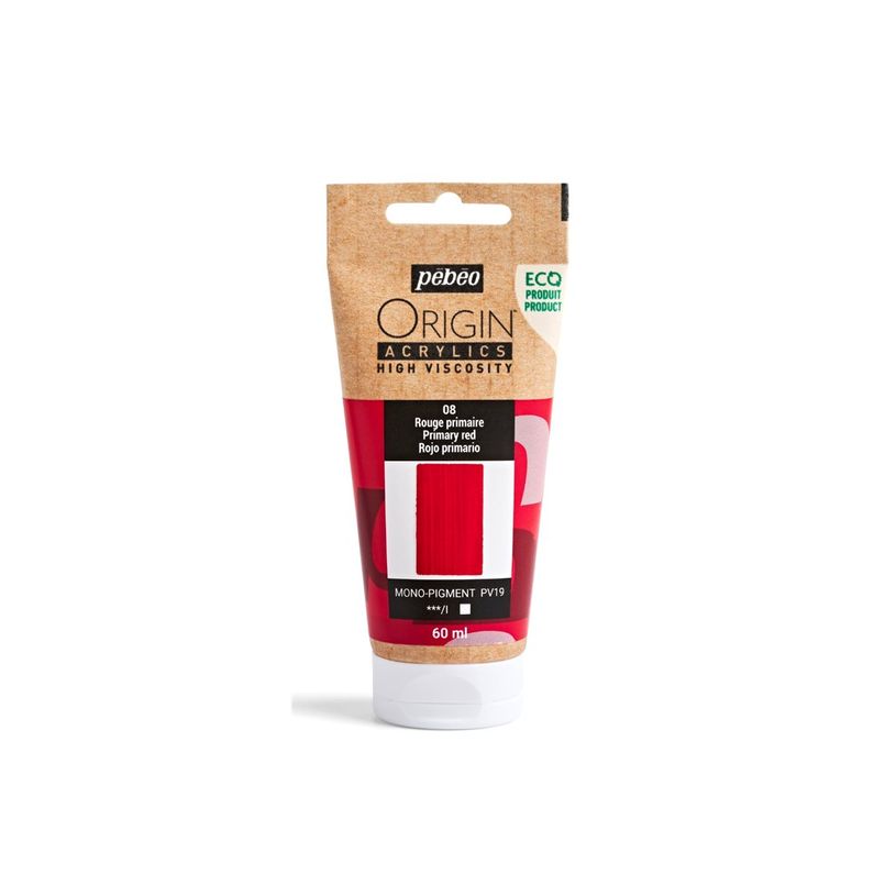 3167868170089-Pebeo Origin - Peinture - acrylique à base d'eau - rouge primaire - transparent - mat - 6-P_405223776_2-0