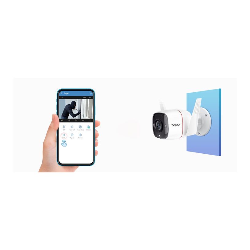 4897098687635-TP-Link TC65 V1 - Caméra de surveillance extérieur - audio - sans fil - Wi-Fi - blanc-P_405224331_3-4