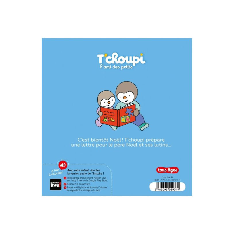 9782095029319-T'choupi écrit au père Noël - T'choupi - par Courtin Thierry - livre d'images (relié)-P_405225253_3-2