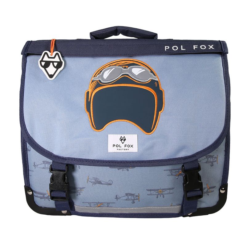 3663842009067-Cartable 38 cm Airplane- 2 compartiments- bleu-  Pol Fox-P_405225999_4-3