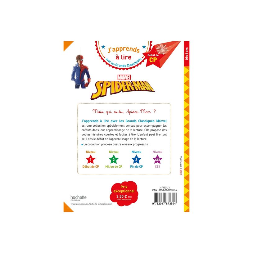 9782017873594-Marvel Spider-Man - J'apprends à lire avec les Grands Classiques - CP1 - par Albertin Isa-P_405227759_3-2