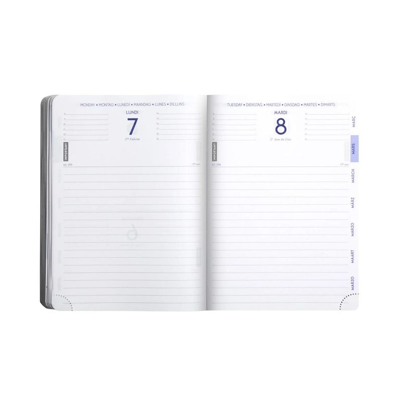 3660942087261-Agenda Grav'Chic - 1 jour par page - 12,5 x 17,5 cm - marron - Exacompta-P_405228026_2-1