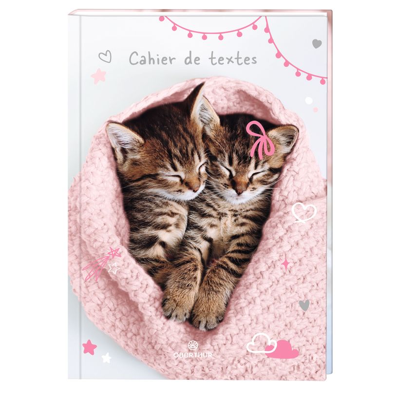 3664447197722-Cahier de texte Chaton tendre duo - 15 x 21 cm - Oberthur-P_405228358_1-0