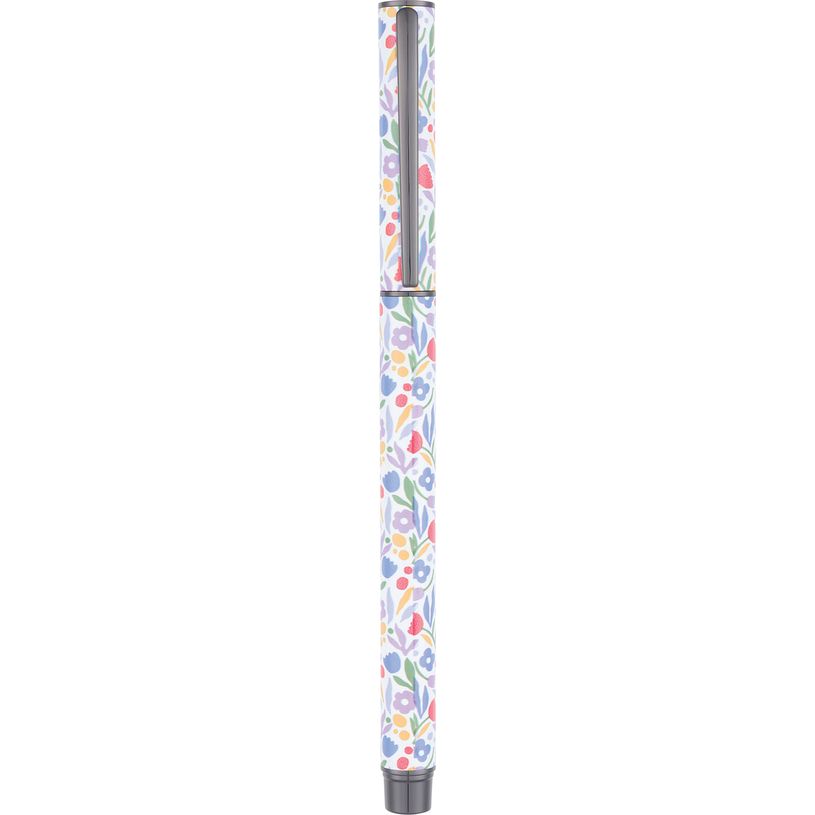 3664447199900-Stylo roller a cartouche Floraison - 5 decors assortis - Oberthur-P_405228597_1-0